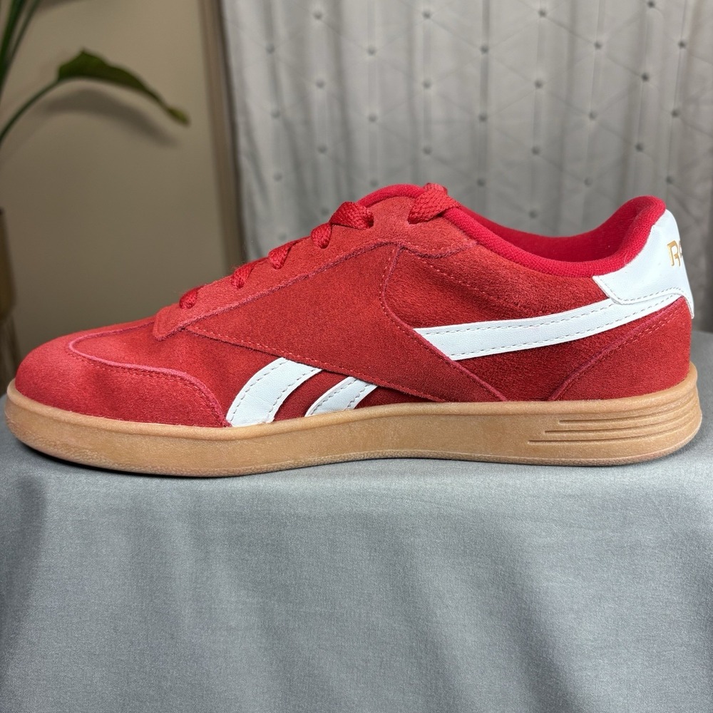 Reebok Galaxy 7 Women Size 8 Red Athletic Leather Walking Shoes Sneakers - Picture 5 of 9